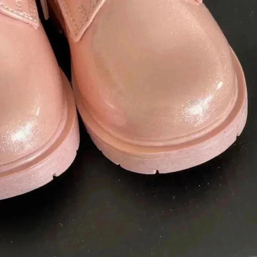Tahari Toddler Girls Boots – Light Pink Floral Strap –Zip Up side Size 5